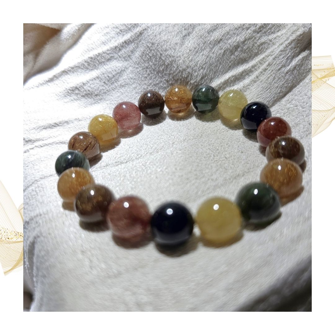彩髮晶 Multi-Colored Rutilated Quartz (10mm)