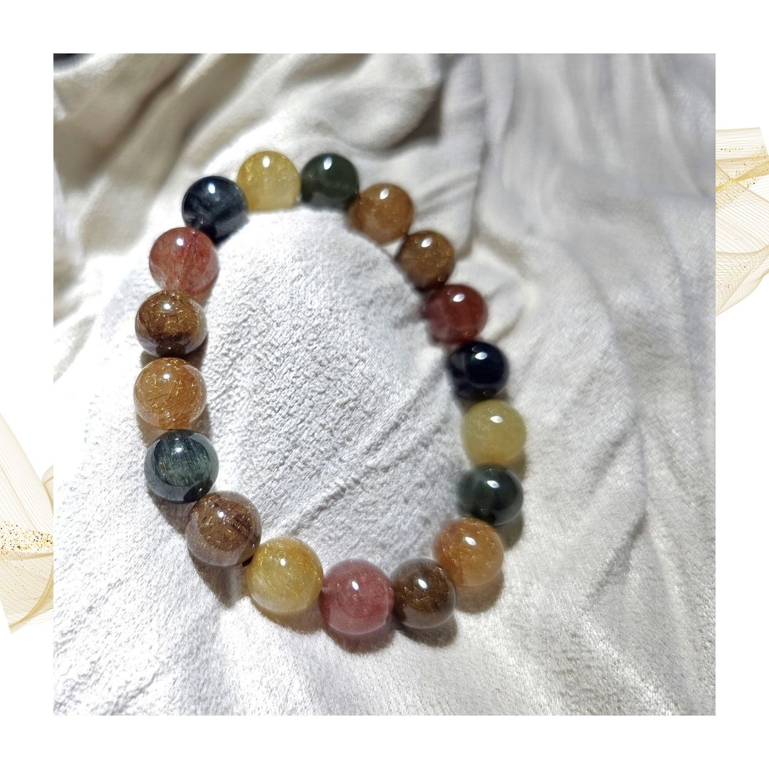 彩髮晶 Multi-Colored Rutilated Quartz (10mm)