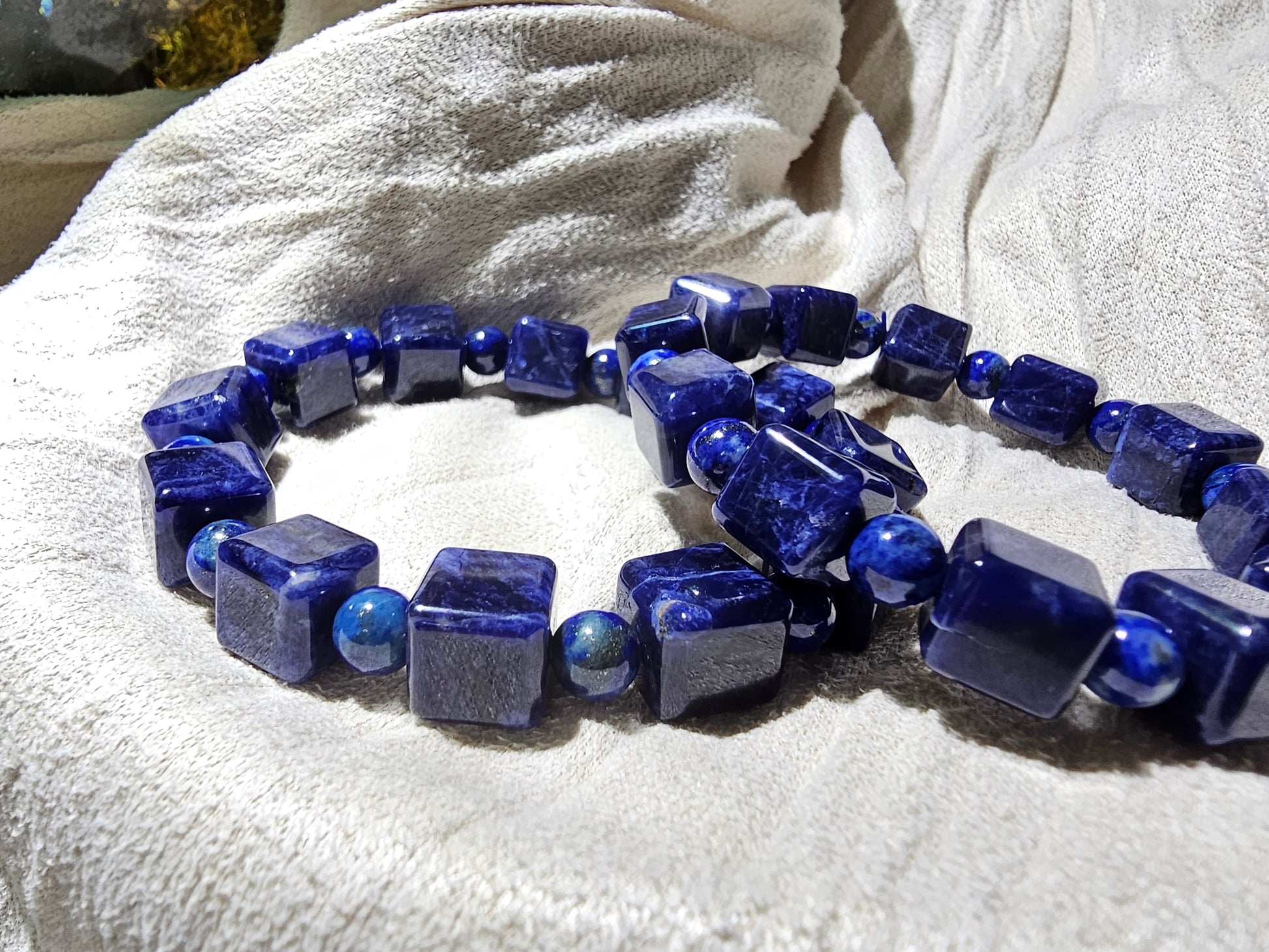 藍紋瑪瑙(方粒) Blue Lace Agate(Cube)