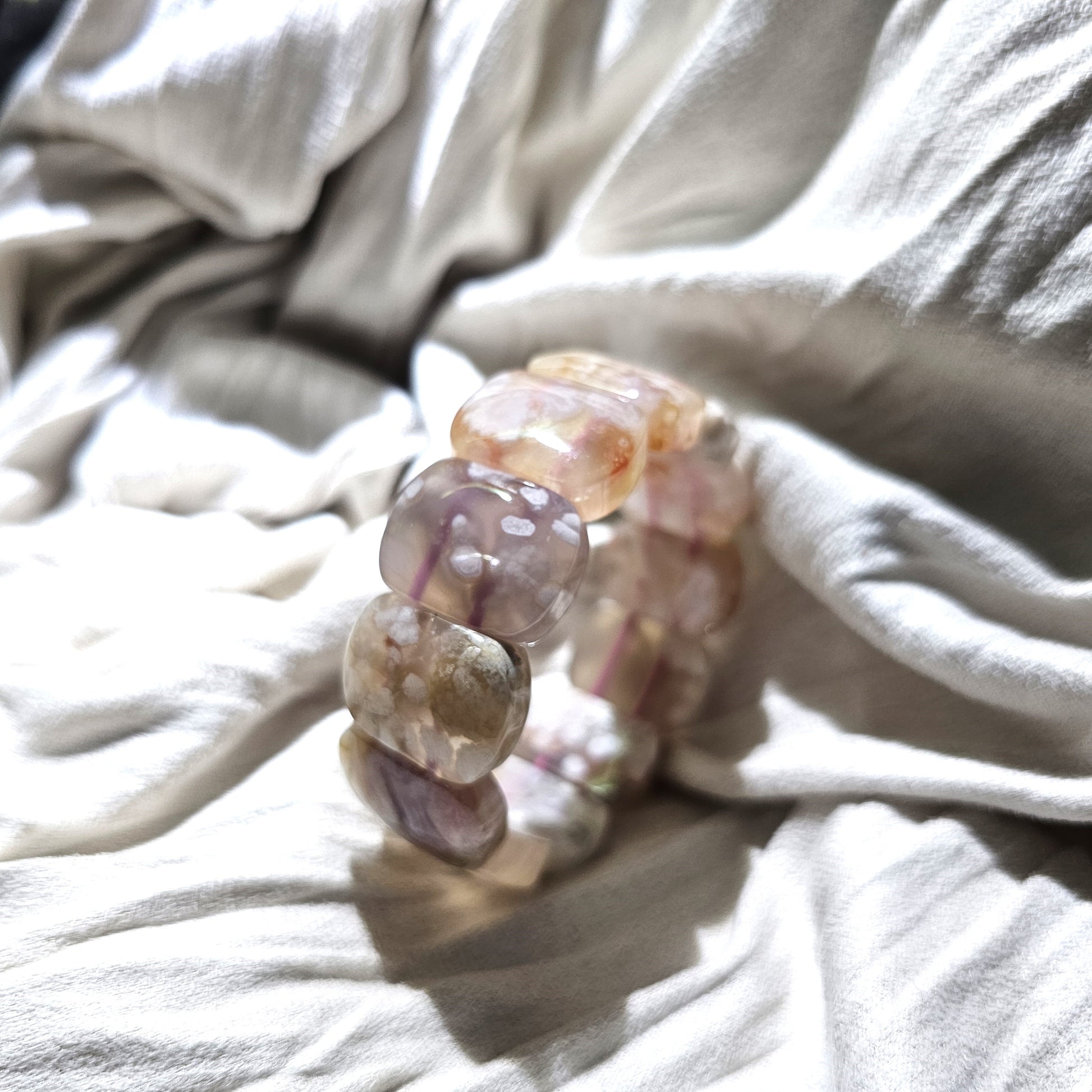 櫻花瑪瑙手排  Sakura Agate