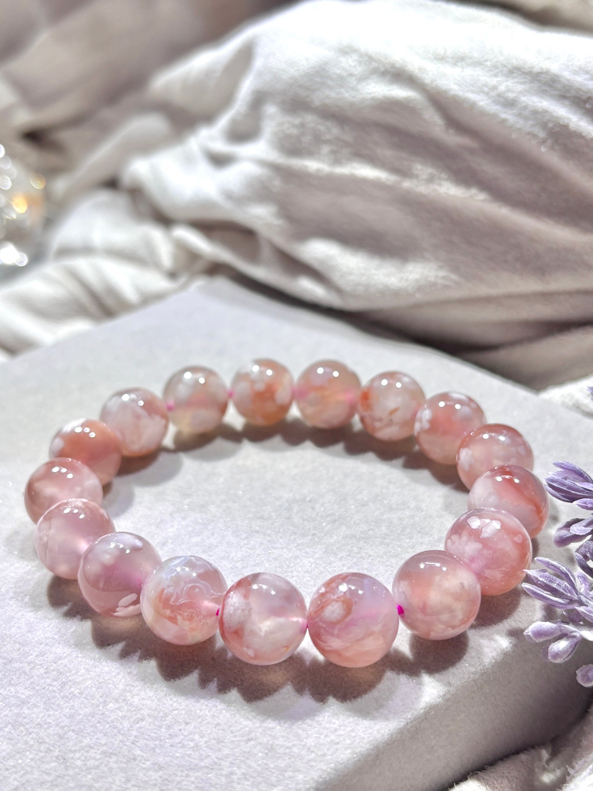 櫻花瑪瑙 Cherry Blossom Agate Bracelet