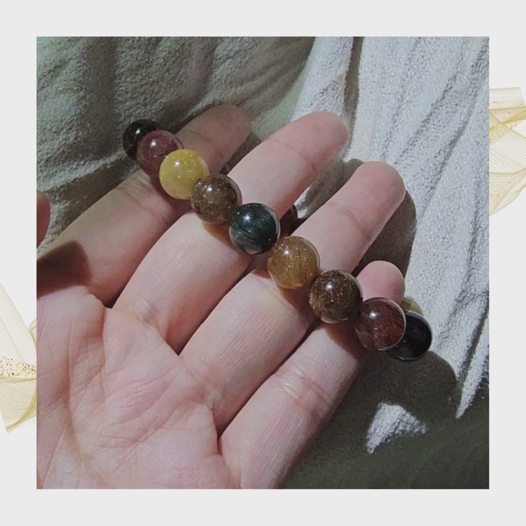 彩髮晶 Multi-Colored Rutilated Quartz (10mm)